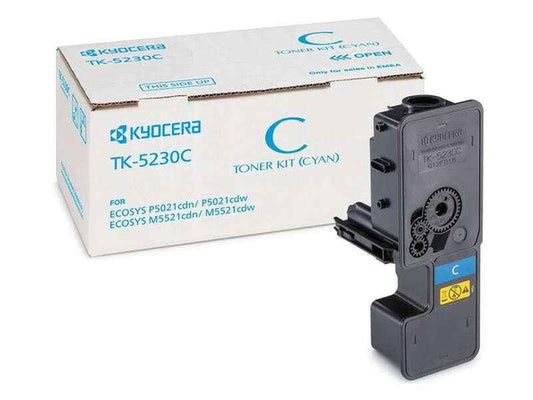 Kyocera TK5230 Cyan Cartucho de Toner Original - 1T02R9CNL0/TK5230C - Prinkweb