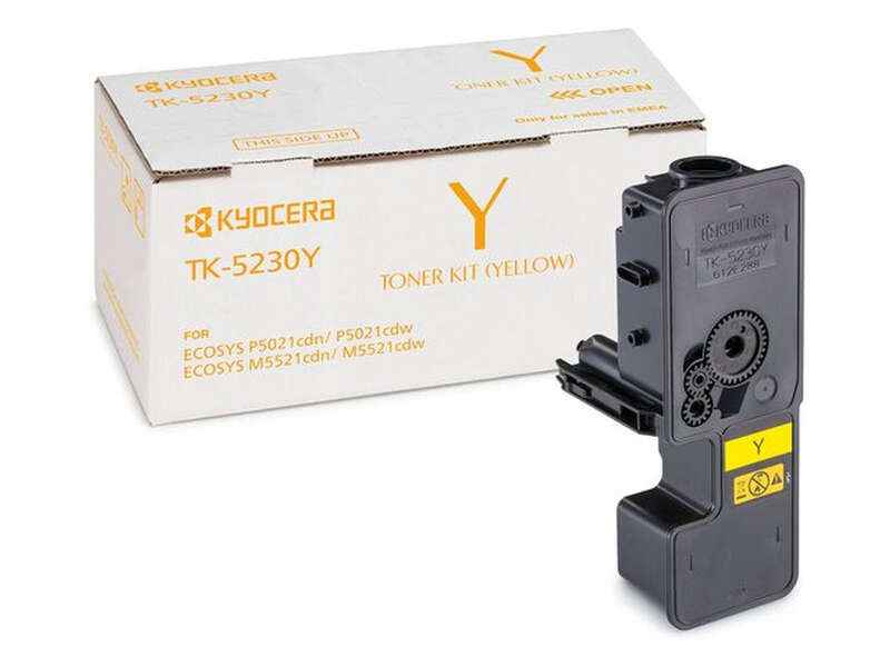 Kyocera TK5230 Amarillo Cartucho de Toner Original - 1T02R9ANL0/TK5230Y - Prinkweb