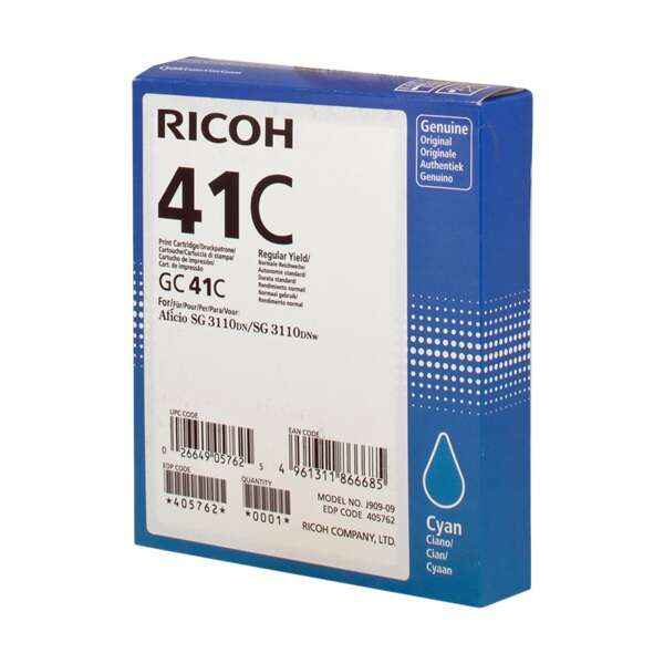 Ricoh GC41 Cyan Cartucho de Gel Original - 405762 - Prinkweb