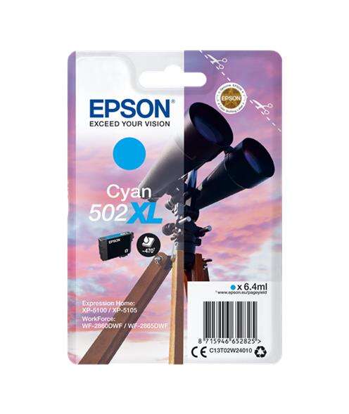 Epson 502XL Cyan Cartucho de Tinta Original - C13T02W24010 - Prinkweb