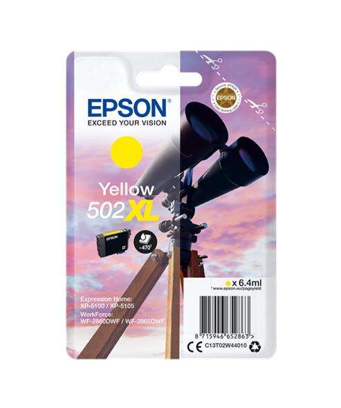 Epson 502XL Amarillo Cartucho de Tinta Original - C13T02W44010 - Prinkweb