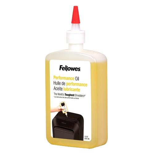 Óleo lubrificante Fellowes para trituradores, frasco de 355 ml.