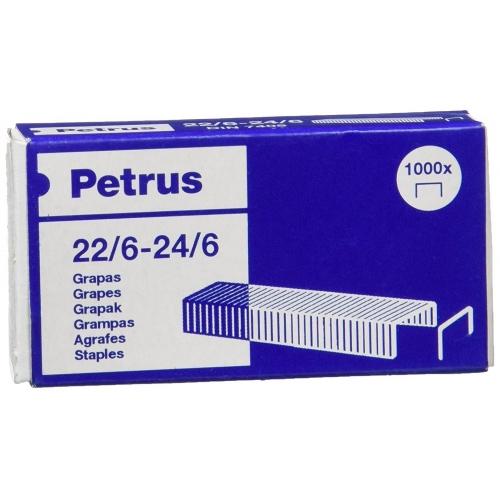 Agrafes galvanisées PETRUS 22/6-24/6 - Boîte de 1000 - 25U