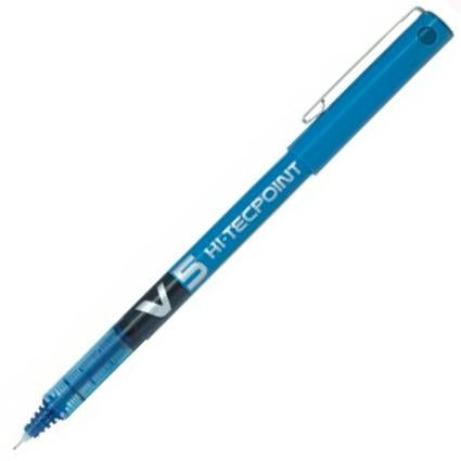 PILOT ROLLERBALL PEN V-5 HI-TECPOINT BLUE LIQUID INK
