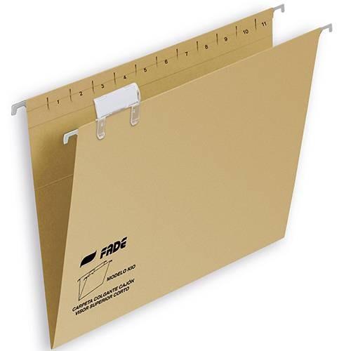 Dossier suspendu FADE avec fenêtre supérieure, format folio en carton kraft KIO, avec étiquettes -50U-