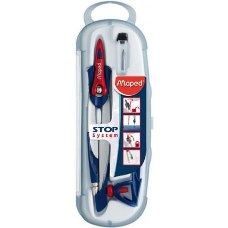 MAPED COMPÁS STOP SYSTEM CON ADAPTADOR ESTUCHE DE 3 PIEZAS
