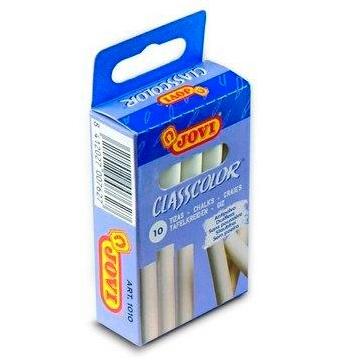 JOVI TIZAS CLASSCOLOR SCHOOL ANTIPOLVO 80MM BLANCO CAJA 10 UD - Prinkweb