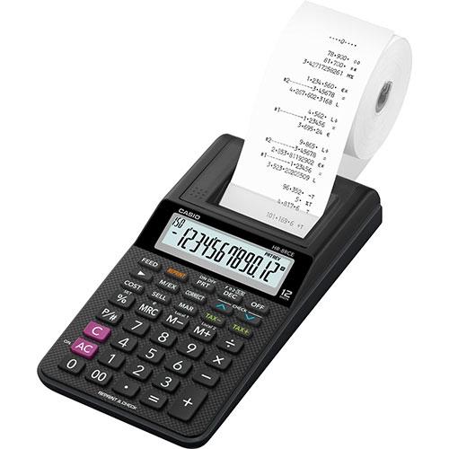Calculadora de escritório CASIO HR-8RCE com impressora, preta