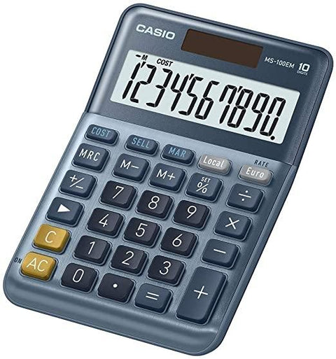CALCULADORA D'OFICINA DE SOBRETAULA CASIO BLAVA MS-100EM
