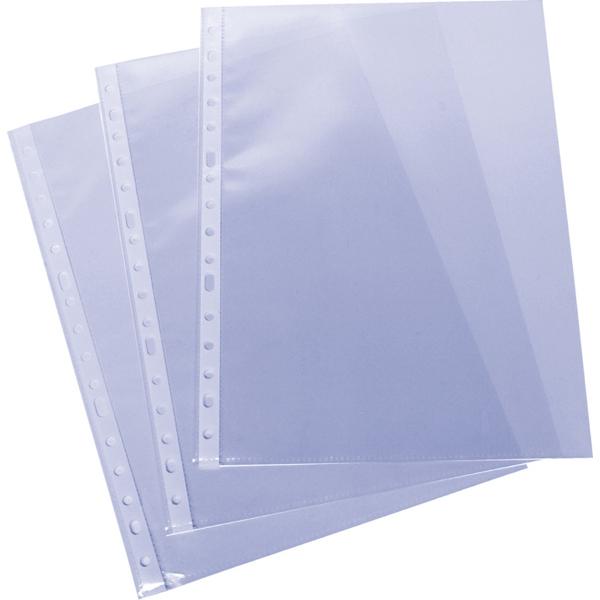 Pochettes multi-trous GRAFOPLAS 11 PP transparentes 80 microns extra lisses A4 paquet -100U-