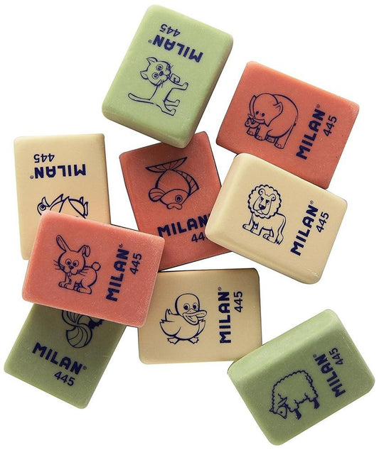MILAN GUM 445 CHAPELURES 3,1 x 2,3 x 0,9 cm COULEURS ASSORTIES - BOÎTE DE 45 U