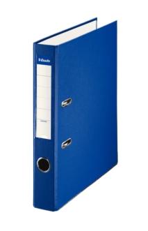Classeur à levier ESSELTE, format folio, dos 50 mm, intérieur en polypropylène doublé de papier Rado, coins de protection bleus