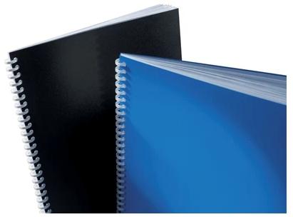 Capas para encadernação GBC PolyclearView A4, PP 800 microns, preto mate, embalagem de 50 unidades.