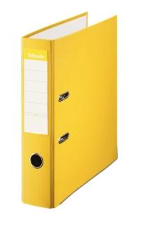 CLASSEUR À LEVIER ESSELTE FOLIO À DOS LARGE, INTÉRIEUR EN PP DOUBLURE DE PAPIER RADO, COINS DE PROTECTION JAUNES