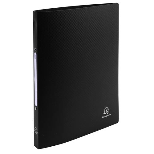 Classeur à anneaux EXACOMPTA 15 mm, couverture souple en polypropylène A4 avec étiquette sur dos noir