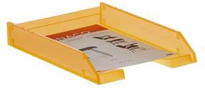 ARCHIVE 2000 PLATEAU ARCHIVE 2000 EMPILABLE DOS LISSE UTILISATION OPTIONNELLE DE TIGES DE LEVAGE FORMAT DIN A4 ET FOLIO 340X260X60 ORANGE TRANSLUCIDE
