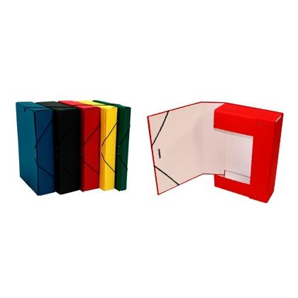 Boîte à projets Mariola, doublée de Geltex, fermeture en caoutchouc assemblée, dos de 5 cm, noire