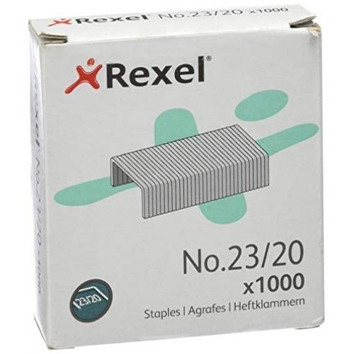Agrafes galvanisées REXEL 23/20 - Boîte de 1000
