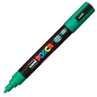 Posca PC-5M Marcador de Pintura - Punta de Bala 1.8-2.5mm - Tinta Base al Agua - Resistente a la Luz - No Permanente - Color Verde