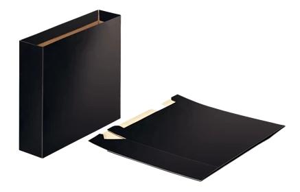 Boîte de classement ESSELTE A4 à dos large, carton noir brillant
