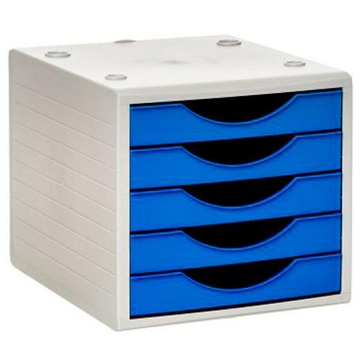 ARCHIVO 2000 MODULO ARCHIVOTEC 5 TIROIRS COMPATIBLE AVEC LES FORMAT DIN A4, FOLIO ET SOUS-DOCUMENTS 340X270X260 MM LAGOON