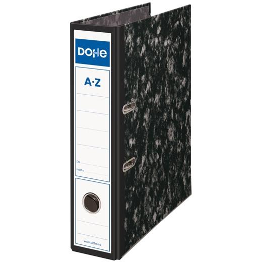 CLASSEUR À LEVIER DOHE FOLIO À DOS LARGE RADO CARTON NOIR MARBRÉ LIGNÉ