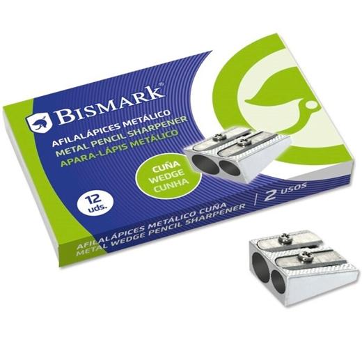 TAILLE-CRAYONS EN ALUMINIUM BISMARK À DOUBLE COIN 12U