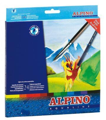 ALPINO LÁPICES DE COLORES AQUALINE ACUARELABLES 175MM ESTUCHE DE 24 C/SURTIDOS
