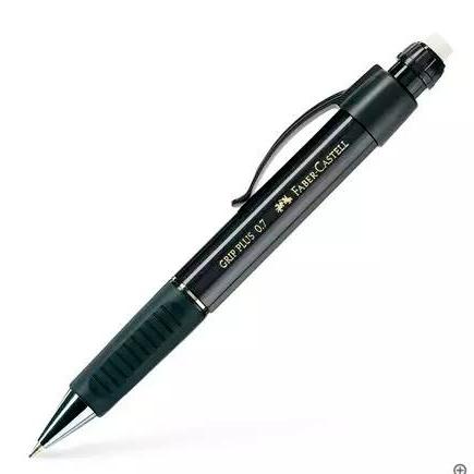 FABER CASTELL PORTAMINAS GRIP PLUS 0,7MM NEGRO METÁLICO - Prinkweb
