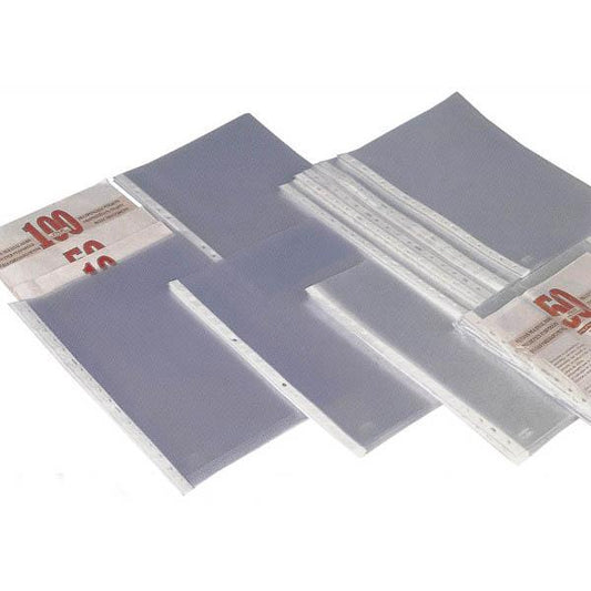 Pochettes multi-trous GRAFOPLAS 11 PP, épaisseur standard, format A4, transparentes -10U-
