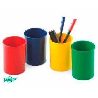 Pot à crayons FAIBO 206 en plastique bleu opaque