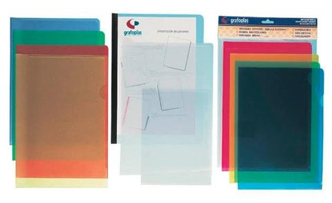 GRAFOPLAS A4 POLIPROPILENOZKO AZKEN DOSSIERRA, URDINA, POLTSA -10U-