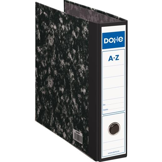 Classeur à levier DOHE A4 à dos large, carton noir marbré