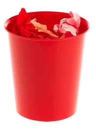 Poubelle plastique Archive 2000 - Anneau porte-sacs en option - Capacité : 16 litres - 290 x 310 mm - Rouge