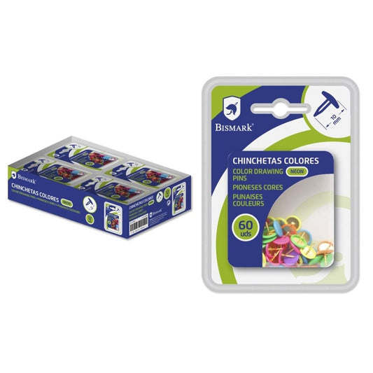 PIN'S MÉTALLIQUES BISMARK ASSORTIS, BLISTER DE 60