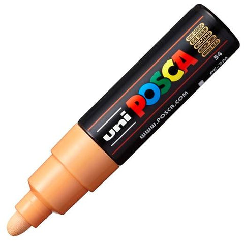 Posca PC-7M Pennarello per vernice - Punta a proiettile 4,5-5,5 mm - Inchiostro a base d'acqua - Resistente alla luce - Non permanente - Colore arancione chiaro