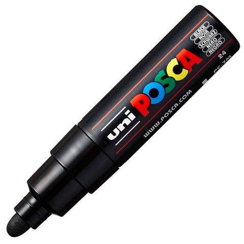 Posca PC-7M Pennarello Pittorico - Punta a Proiettile 4,5-5,5mm - Inchiostro a Base d'Acqua - Resistente alla Luce - Colore Nero