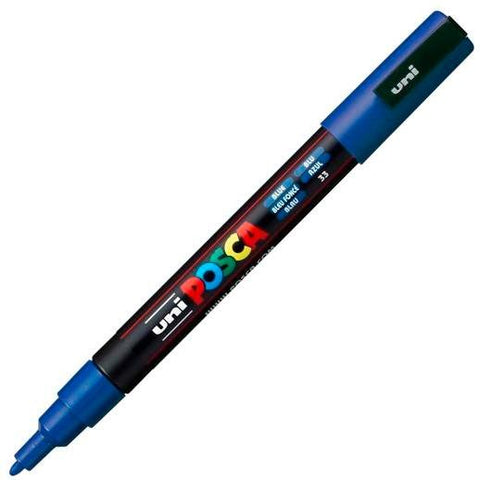 Posca PC-3M Marcador de pintura - Punta cònica 0,9-1,3 mm - Tinta a base d'aigua - Resistent a la llum - No permanent - Color blau