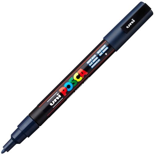 Posca PC-3M Marcador de Pintura - Punta Conica 0.9-1.3mm - Tinta Base al Agua - Resistente a la Luz - Color Azul