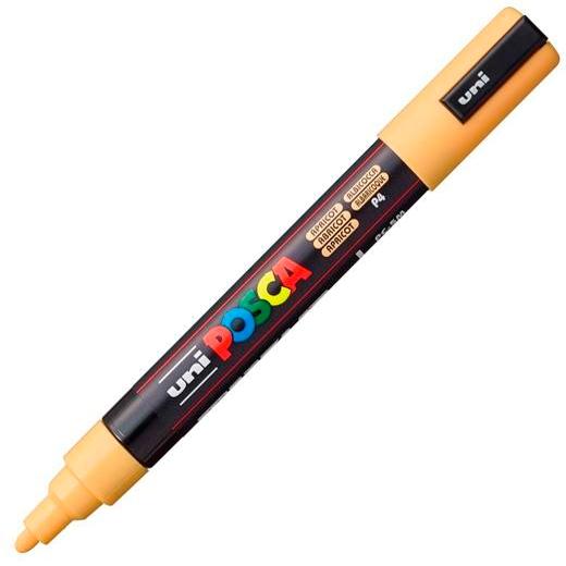 Posca PC-5M Marcador de Pintura - Punta de Bala 1.8-2.5mm - Tinta Base al Agua - Resistente a la Luz - No Permanente - Color Albaricoque