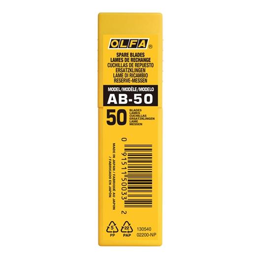 OLFA CUTTER LAME DE RECHANGE 9 MM / LAME CASSIBLE 50 LAMES