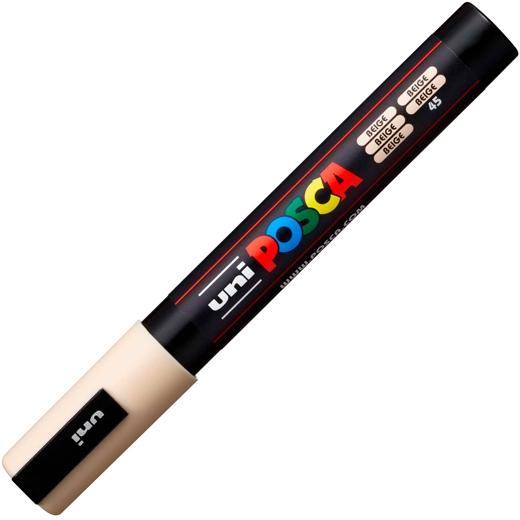 Posca PC-5M Marcador de Pintura - Punta de Poliester 1.8-2.5mm - Tinta Base al Agua - Resistente a la Luz - Color Beige