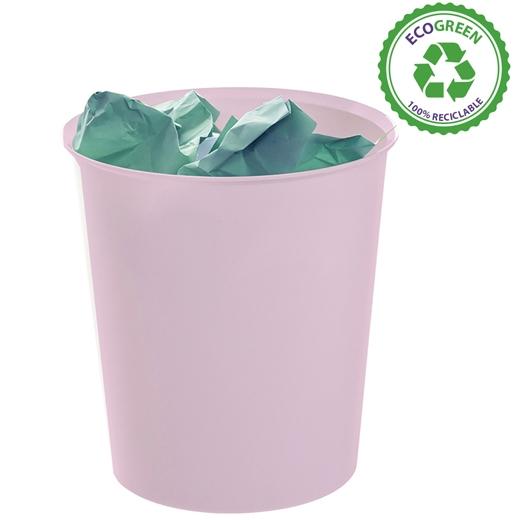 POUBELLE ARCHIVE 2000 ECOGREEN 18 LITRES 240X310MM RECYCLÉ ROSE PASTEL