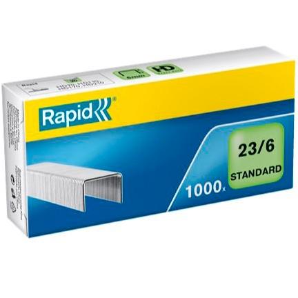 Agrafes standard Rapid 23/6 galvanisées - Boîte de 1000