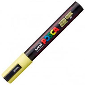 Posca PC-5M Marcador de Pintura - Punta de Poliester 1.8-2.5mm - Tinta Base al Agua - Resistente a la Luz - Color Amarillo Sol