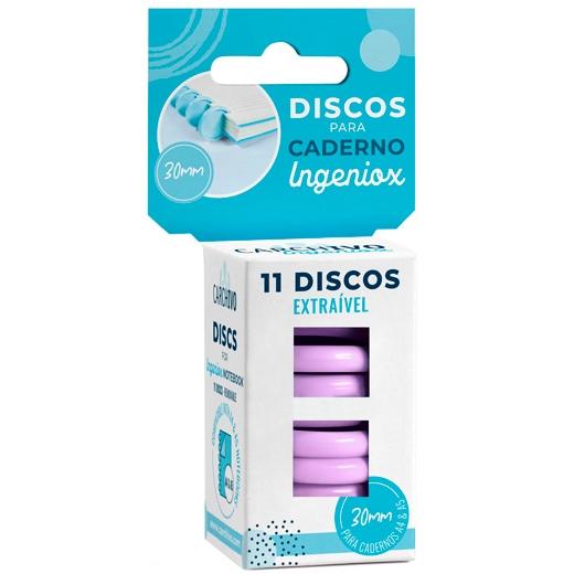 Étui pour ordinateur portable INGENIOX 30 mm en plastique mauve pour 11 disques.
