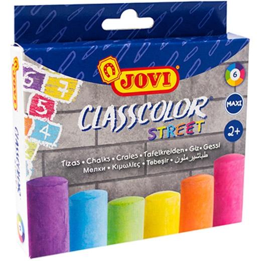 JOVI TIZAS CLASSCOLOR STREET MAXI COLORES SURTIDOS +2 AÑOS CAJA 6 UD - Prinkweb
