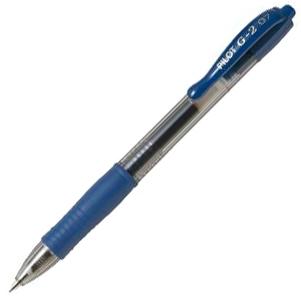 PILOT GEL INK BALLPOINT PEN G-2 0.7 RETRACTABLE BLUE