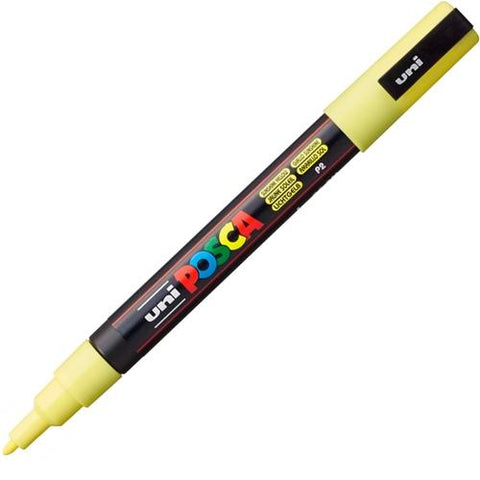 Posca PC-3M Marcador de pintura - Punta cònica 0,9-1,3 mm - Tinta a base d'aigua - Resistent a la llum - Color groc sol