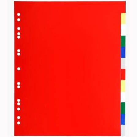 Séparateurs souples en PP EXACOMPTA 12 positions A4+ de couleurs neutres